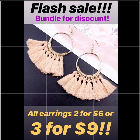 FLASH SALE! Earrings 2 for $6 OR 3 for $9!